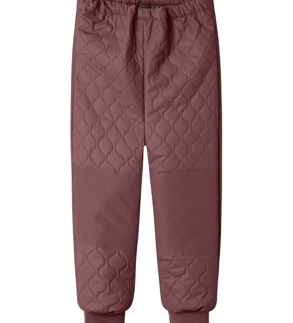 Name It Termotøj m. Fleece - PU - NmfMud - Rose Brown