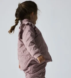 Name It Termotøj m. Fleece - NmfMoon - Woodrose m. Glitter