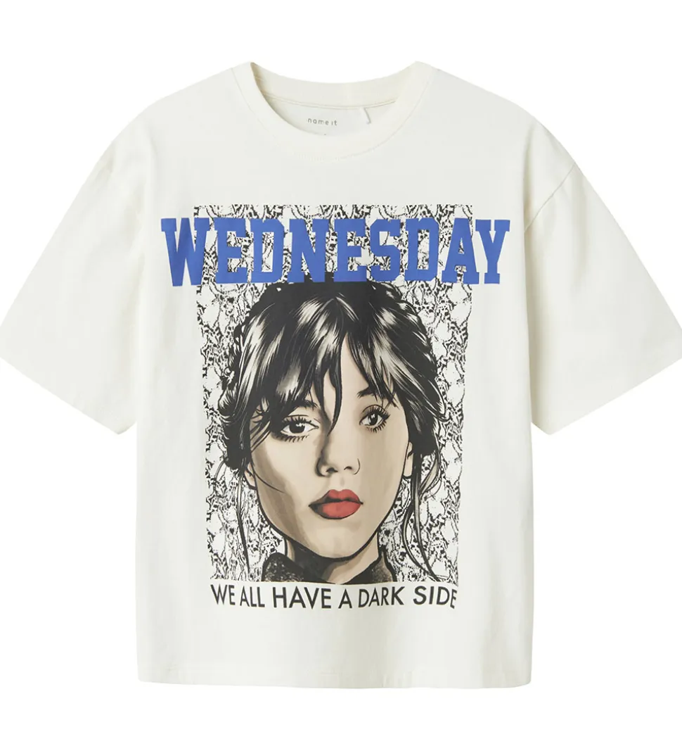 Name It T-shirt - NkfAkara - Wednesday - Cloud Dancer