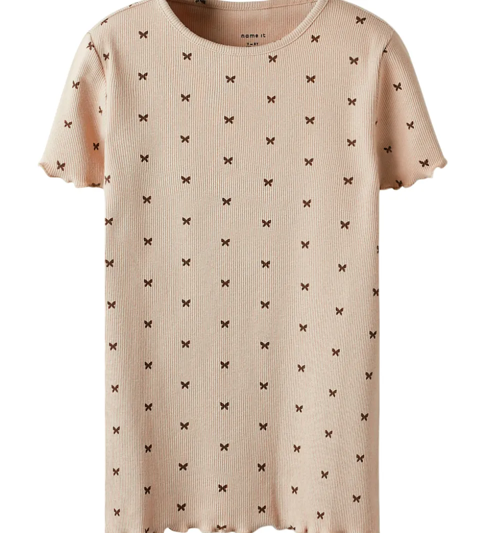 Name It T-shirt - Rib - NkfKarlia - Oxford Tan