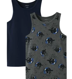 Name It Undertrøjer - Noos - Nkm - 2-pak - Grey/Dark Sapphire