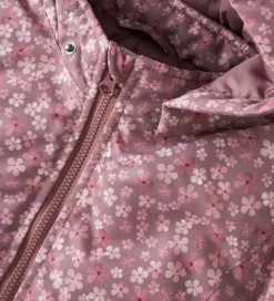 Name It Vinterjakke - NbfMaxi - Grape Shake/Flowers