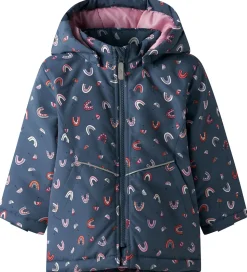 Name It Vinterjakke - NmfMaxi - Vintage Indigo/Rainbow