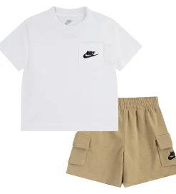 Nike Shortssæt - T-shirt/Shorts - Parachute Beige