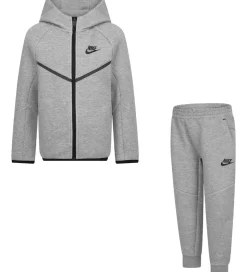 Nike Sæt - Cardigan/Bukser - Gråmeleret m. Sort