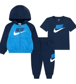Nike Sweatsæt - Midnight Navy/Blå