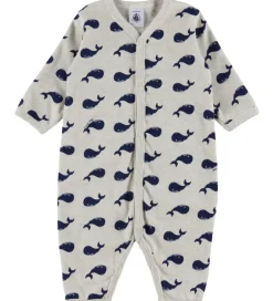 Petit Bateau Natdragt - Beigemeleret m. Hvaler