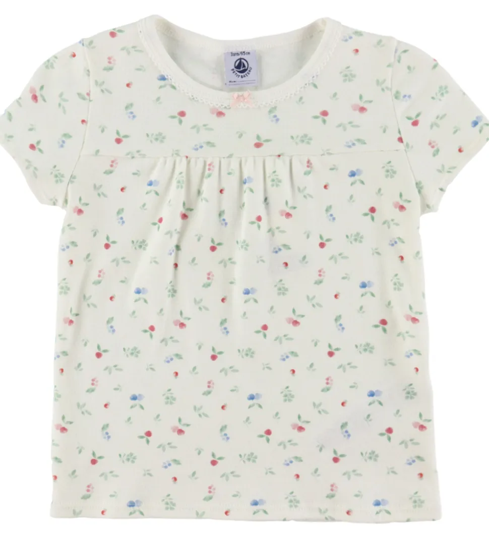 Petit Bateau Nattøj - 2-Delt - Marshmallow/Multicolor