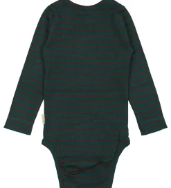 Petit Piao Body l/æ - Rib - Modal - Dark Sea/Coffe Bean