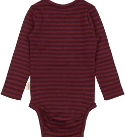 Petit Piao Body l/æ - Rib - Modal - Dark Grape/Biking Red