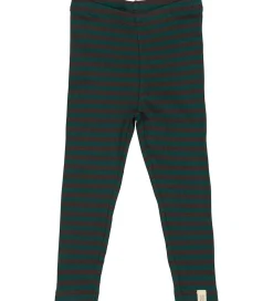 Petit Piao Leggings - Rib - Modal - Dark Sea/Coffe Bean