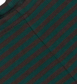 Petit Piao Leggings - Rib - Modal - Dark Sea/Coffe Bean