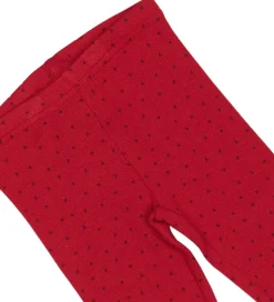 Petit Piao Leggings - Rib - Modal - Jet Red/Biking Red