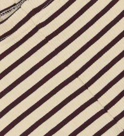 Petit Piao Leggings - Rib - Modal - Dark Grape/Off White