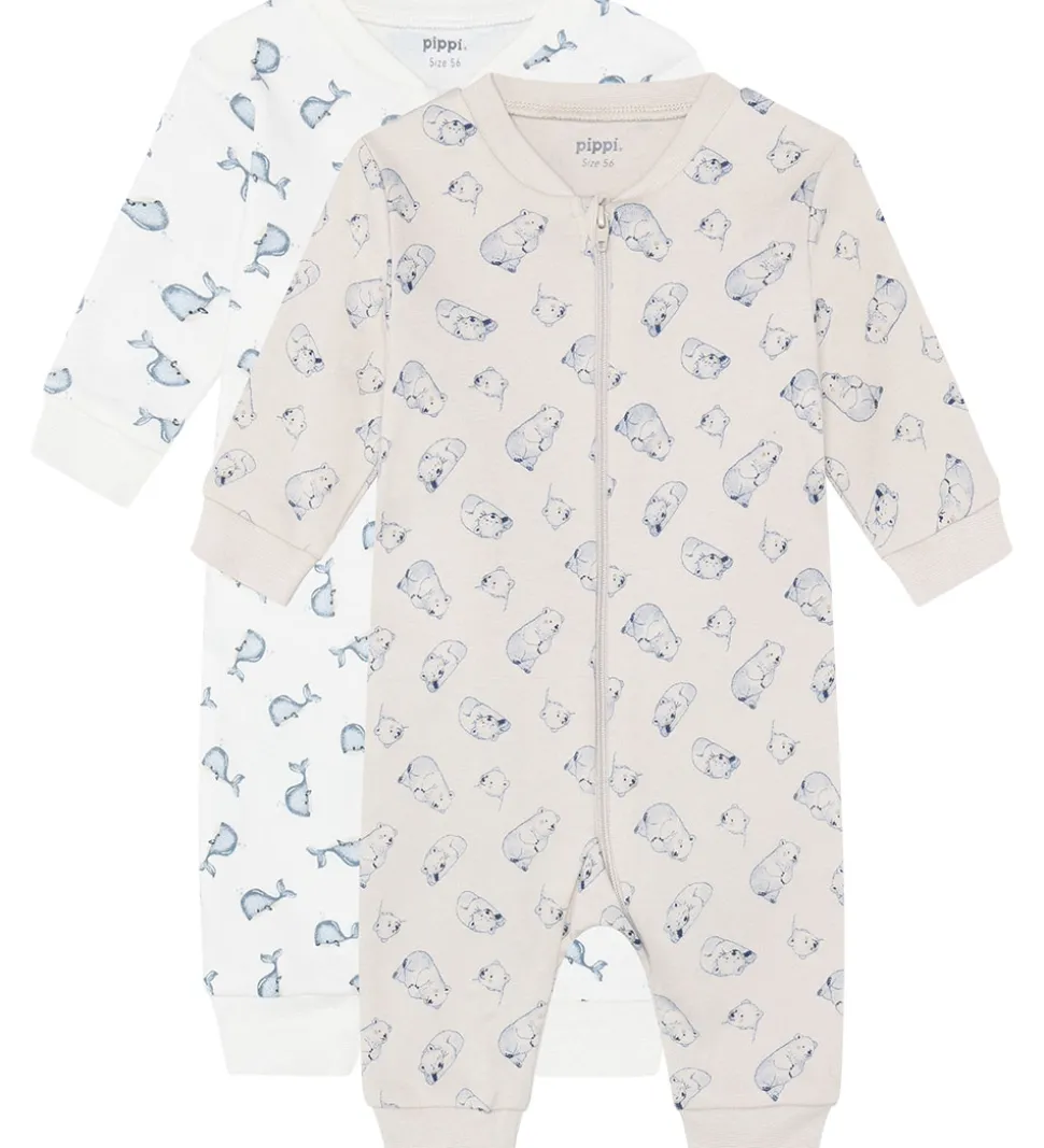 Pippi Baby Heldragter - Natdragter - 2-pak - Flint Stone