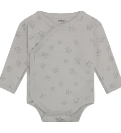 Pippi Baby Slå-om Bodyer l/æ - 4-pak - Rainy Day