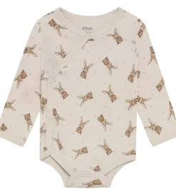 Pippi Baby Slå-om Bodyer l/æ - 4-pak - Violet Ice