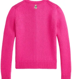 Polo Ralph Lauren Cardigan - Uld - Colge Pink m. Broderier
