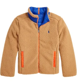 Polo Ralph Lauren Dynejakke m. Fleece - Vendbar - Brun/Blå m. Or
