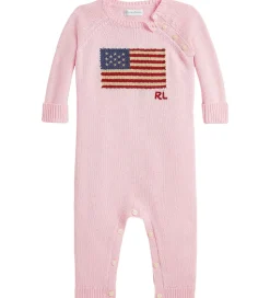 Polo Ralph Lauren Heldragt - Strik - Acacia Pink m. Flag