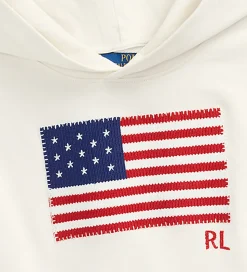 Polo Ralph Lauren Hættetrøje - Hvid m. Flag