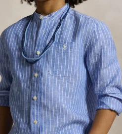 Polo Ralph Lauren Skjorte - Postboy - Blå/Hvidstribet