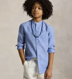 Polo Ralph Lauren Skjorte - Postboy - Blå/Hvidstribet