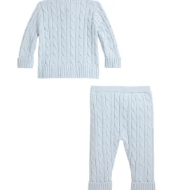 Polo Ralph Lauren Sæt - Cardigan/Bukser - Strik - Pearl Blue