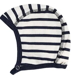 Racing Kids Babyhjelm - Hvid/Navy m. Striber