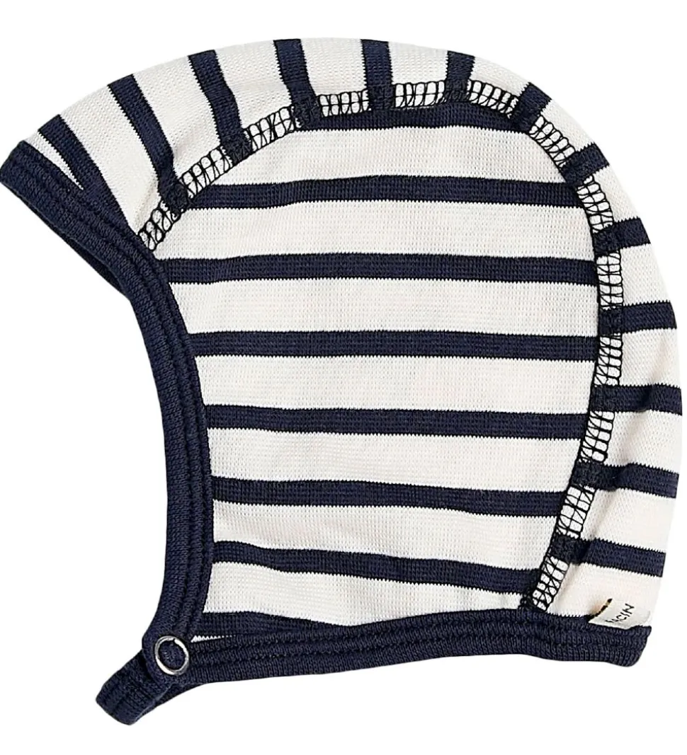 Racing Kids Babyhjelm - Hvid/Navy m. Striber