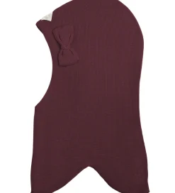 Racing Kids Elefanthue - Uld/Bomuld - 2-lags - Bordeaux m. Sløjf