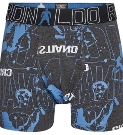 Ronaldo Boxershorts - Noos - 2-pak - Sort/Grå m. Blå