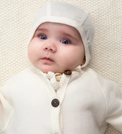 Smallstuff Babyhjelm - Uld - Off White