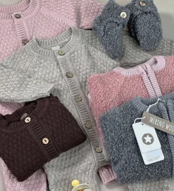 Smallstuff Cardigan m Lynlås - Uld - Grey Melange