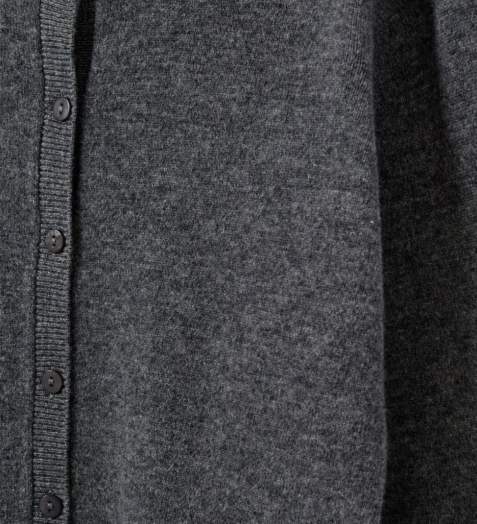 Sofie Schnoor Cardigan - Strik - Uld - Cissesy - Dark Grey Melan