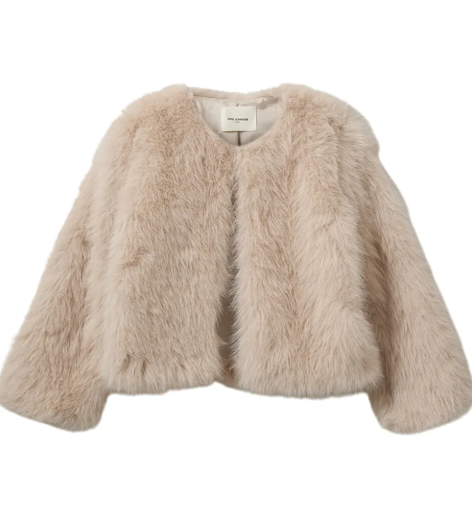 Sofie Schnoor Jakke - Imiteret Pels - FullaSY - Light Grey