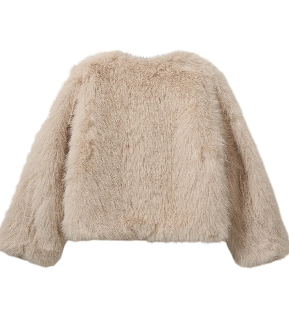 Sofie Schnoor Jakke - Imiteret Pels - FullaSY - Light Grey