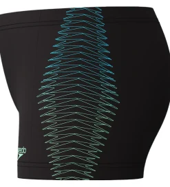 Speedo Badebukser - Plastisol Placement - Sort m. Grøn