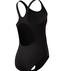 Speedo Badedragt - Placement Muscleback - Sort/Fersken