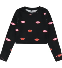 Stella McCartney Kids Badebluse - Cropped - UV50+ - Sort m. Læbe