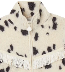 Stella McCartney Kids Fleecejakke- Hvid/Koksgrå