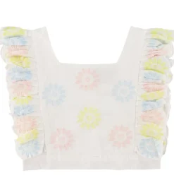 Stella McCartney Kids Top - Cropped - Hvid/Pastel m. Blomster