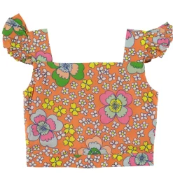 Stella McCartney Kids Top - Cropped - Orange m. Blomster