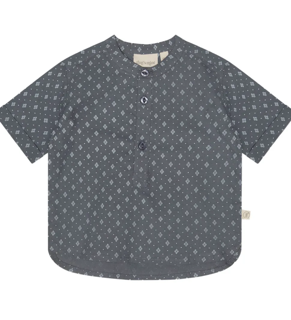 That's Mine Skjorte - Rune - Brilliant Blue m. Hulmønster