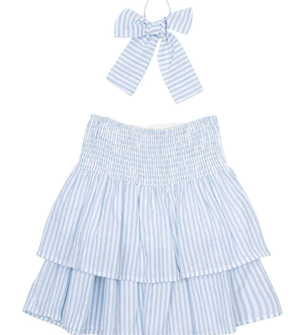 The New Nederdel/Hårelastik - TnNalani - White Swan Striped m. G