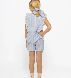 The New Top/Hårelastik - TnNalani - White Swan Striped m. Glimme