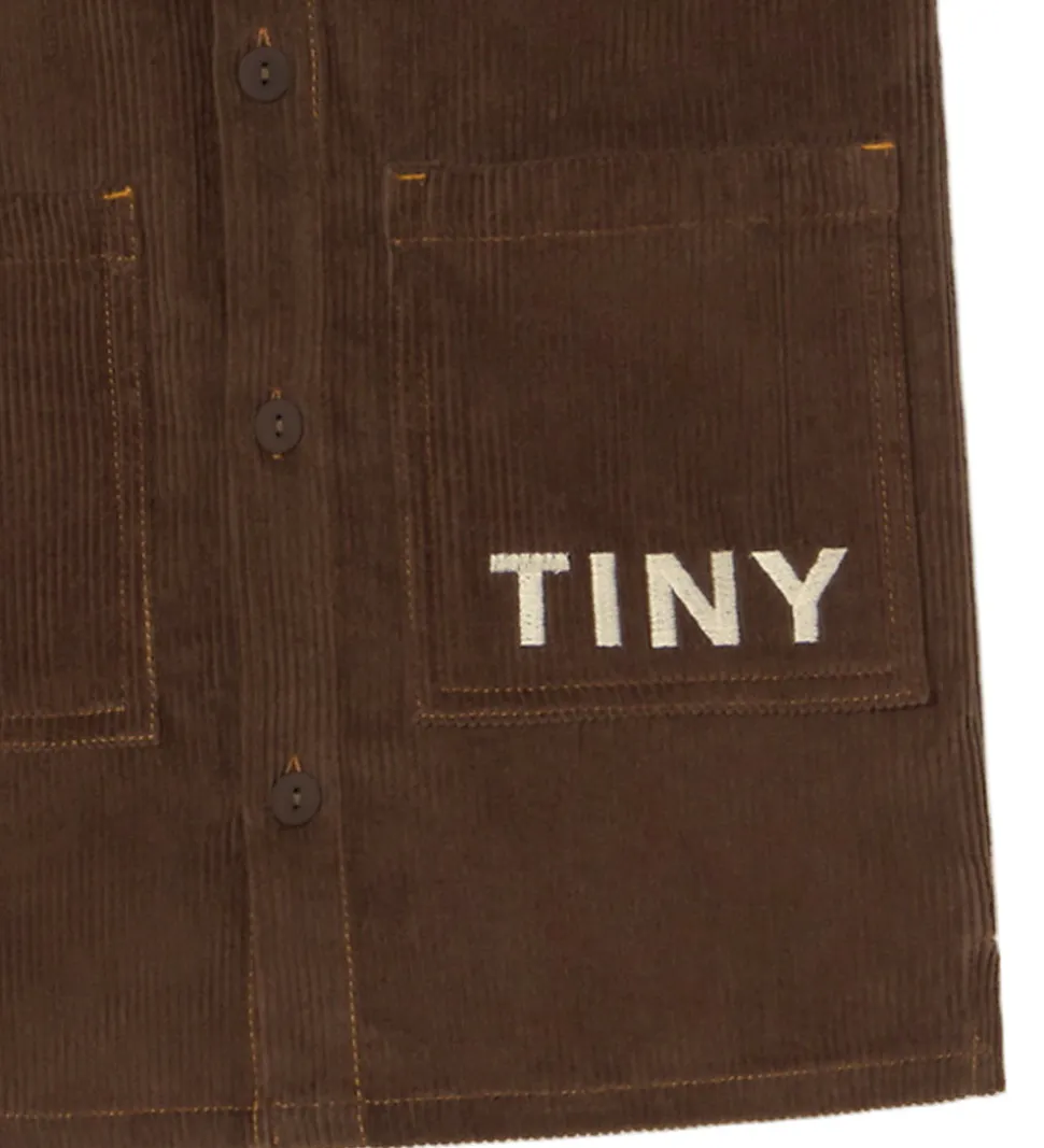 Tiny Cottons Kjole - Fløjl - Mørkebrun