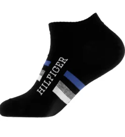 Tommy Hilfiger Ankelstrømper - 2-pak - Sort m. Blå