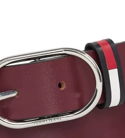 Tommy Hilfiger Bælte - Oval - Burgundy