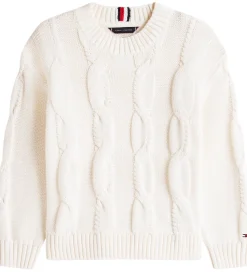 Tommy Hilfiger Bluse - Strik - Cable - Ivory Silk/White